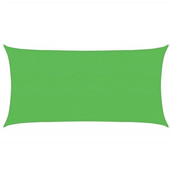 vidaXL Aurinkopurje 160 g/m² vaaleanvihreä 2x3,5 m HDPE