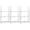 vidaXL 3-tasoinen Rengasteline 3 kpl hopea 110x40x200 cm ter&auml;s