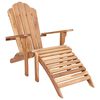 vidaXL Puutarhan Adirondack-tuoli jalkatuella Luonnollinen Tiikkipuu