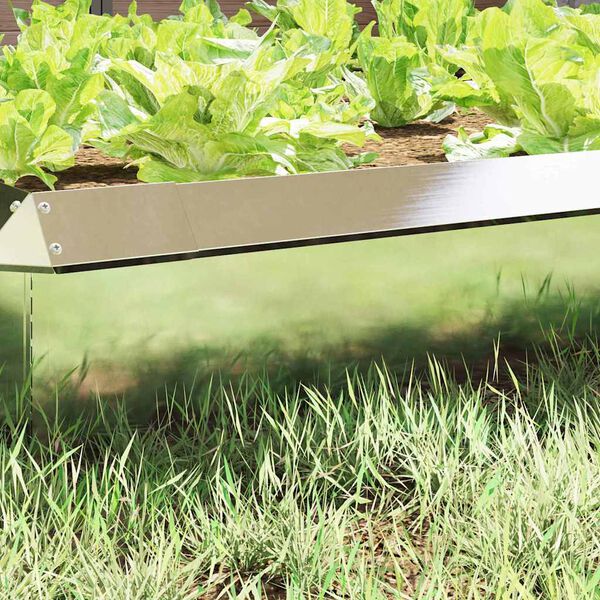 vidaXL Etanaaita 4 pcs Hopea 50 x 3,5 x 25 cm Ruostumaton ter&auml;s