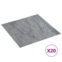 vidaXL Itsekiinnittyvä lattialankku 20 kpl PVC 1,86 m² vaaleanharmaa