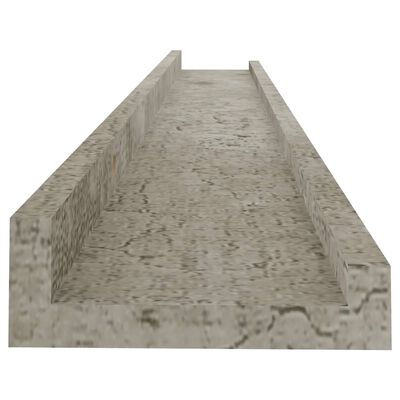 vidaXL Seinähyllyt 2 kpl betoninharmaa 80x9x3 cm