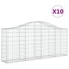 vidaXL Kaarevat kivikorit 10 kpl 200x30x80/100 cm galvanoitu rauta