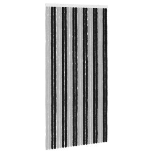 vidaXL Hy&ouml;nteiskangas Chenille Harmaa ja musta 100 x 200 cm 100% PP