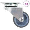 vidaXL 8 kpl Kaksipy&ouml;r&auml;iset k&auml;&auml;ntyv&auml;t py&ouml;r&auml;t 50 mm