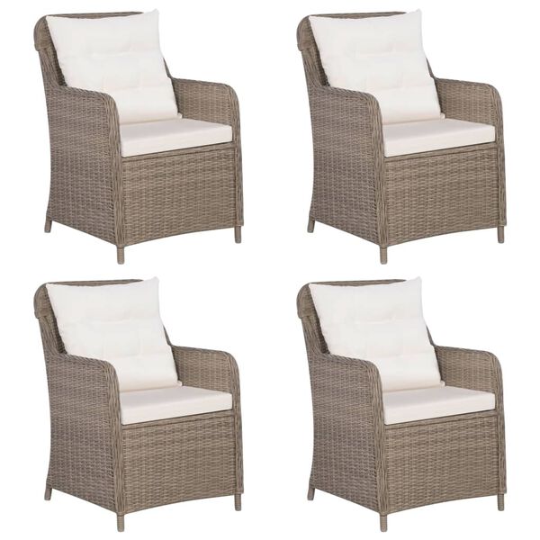 vidaXL 5-osainen ulkoruokailuryhm&auml; ruskea