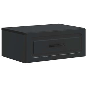 vidaXL Sein&auml;lle Kiinnitett&auml;v&auml; Y&ouml;p&ouml;yt&auml; Musta 49 x 34,5 x 20 cm