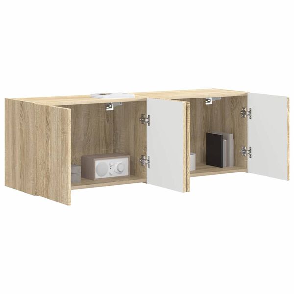 vidaXL TV-sein&auml;kaappi 2 pcs Sonoman tammi 59,5 x 31 x 40 cm