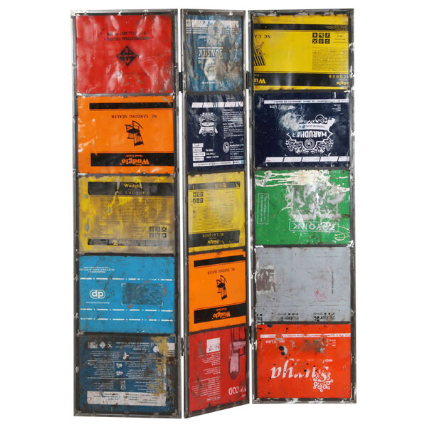 vidaXL Tilanjakaja monivärinen 45x17x167 cm rauta