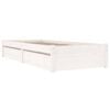 vidaXL Sängynrunko laatikoilla valkoinen 100x200 cm