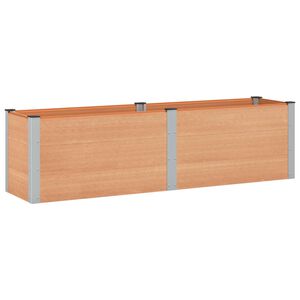vidaXL Puutarhan Korotettu Kukkalaatikko Ruskea 200 x 50 x 54 cm