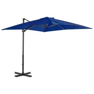 vidaXL Aurinkovarjo cantilever alumiinitolpalla 250x250 cm sininen