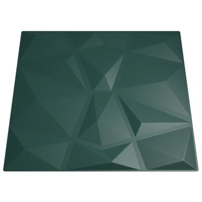 vidaXL Seinäpaneelit 24 kpl vihreä 50x50 cm XPS 6 m² timantti