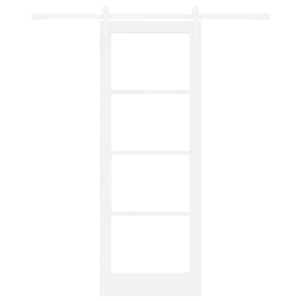 vidaXL Liukuovi ORKDAL Valkoinen 78 x 211 cm T&auml;ysi m&auml;nty ja lasi