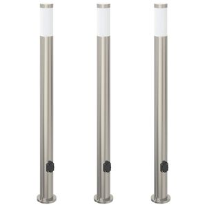 vidaXL Pollarivalaisimet pistorasialla 3 kpl 110 cm ruostumaton ter&auml;s IP44