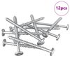 vidaXL Puuruuvit 12 kpl Hopea M6 x 70 mm Ter&auml;s