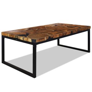 vidaXL Sohvap&ouml;yt&auml; Tiikki Hartsi 110x60x40 cm