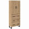 vidaXL Korkea kaappi 2 kpl Artisan tammi 69,5 x 34 x 180 cm