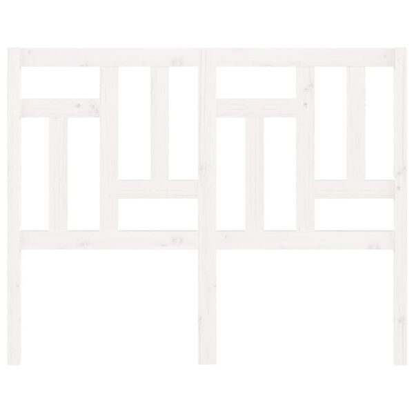 vidaXL Sängynpääty valkoinen 205,5x4x100 cm täysi mänty