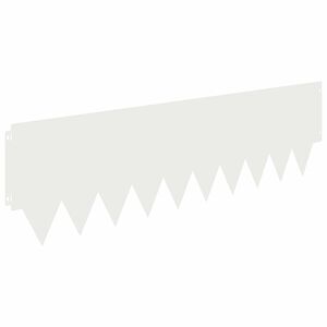 vidaXL Nurmireunus 10 pcs 103 x 30 cm metalli valkoinen