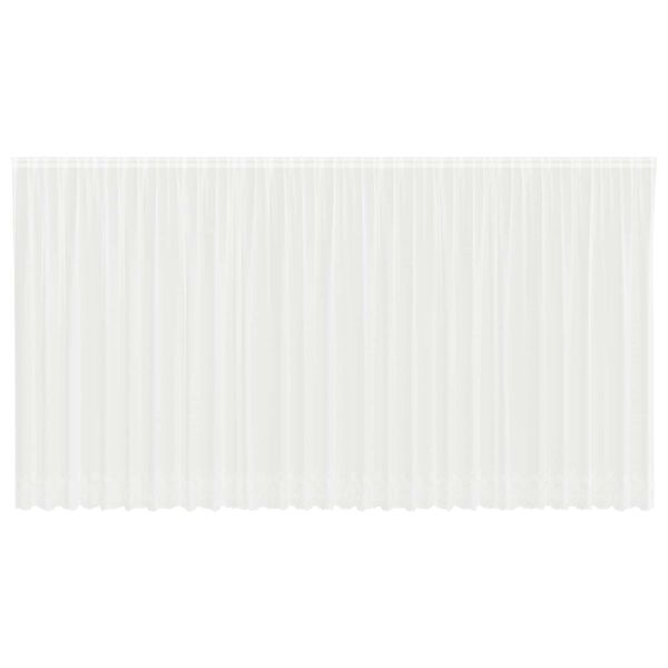 vidaXL Verkkoverho verhoilla Valkoinen 220 x 750 cm Polyesteri