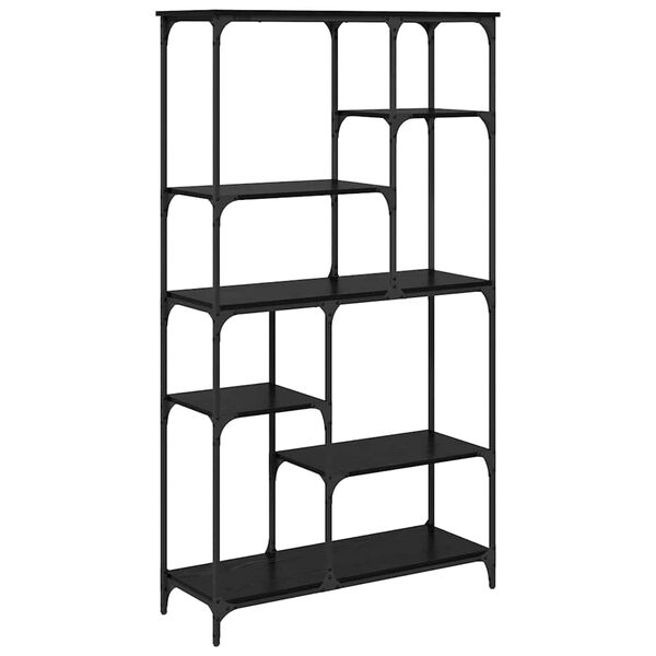 vidaXL Kirjahylly Musta tammi. 99 x 35,5 x 176 cm Tekninen puu