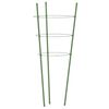 vidaXL Puutarhan kasvituet 3 rengasta 5 kpl vihre&auml; 60 cm ter&auml;s
