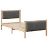 vidaXL S&auml;ngyn Runko ruskea ja tummanharmaa 90 x 200 cm T&auml;ysi m&auml;nty