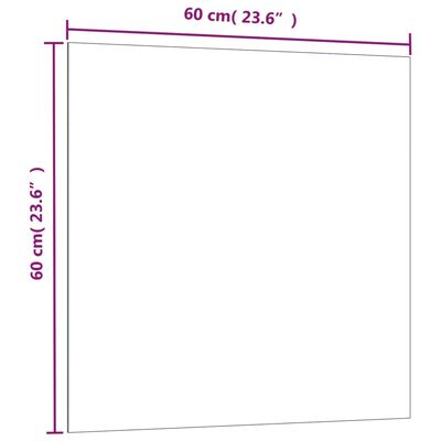 vidaXL Seinäkiinnitteinen magneettitaulu valkoinen 60x60 cm lasi