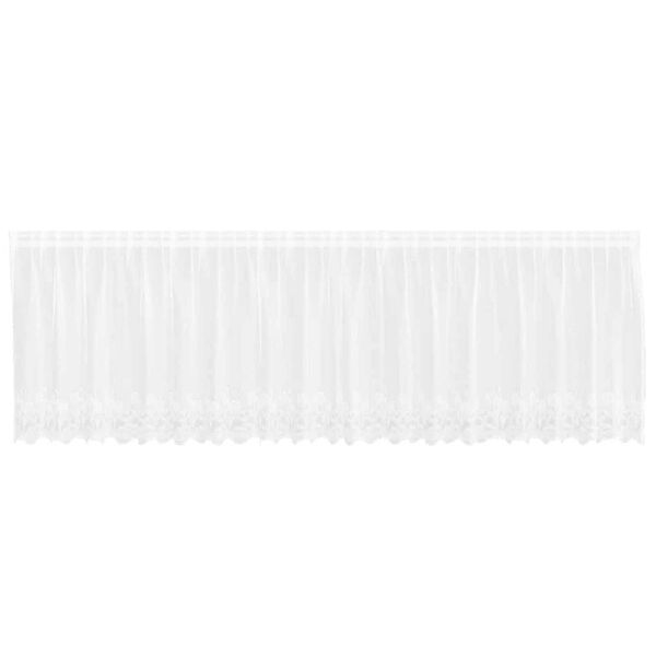 vidaXL Verkkoverho verhoilla Valkoinen 120 x 500 cm Polyesteri