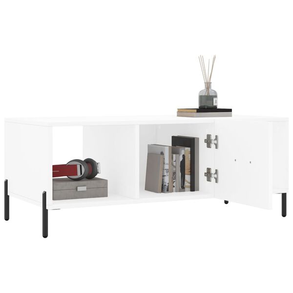 vidaXL Sohvapöytä valkoinen 102x50x40 cm tekninen puu