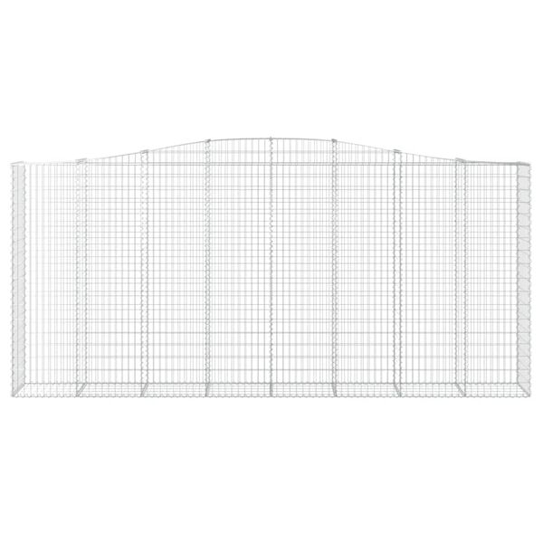 vidaXL Kaarevat kivikorit 4 kpl 400x50x180/200 cm galvanoitu rauta