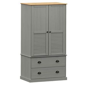 vidaXL Vaatekaappi VIGO harmaa 90x55x170 cm t&auml;ysi m&auml;nty