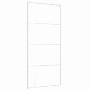 vidaXL Liukuovi ESG-lasi ja alumiini 90x205 cm valkoinen