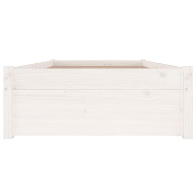 vidaXL Sängynrunko laatikoilla valkoinen 90x200 cm