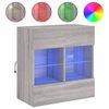 vidaXL TV-sein&auml;kaappi LED-valoilla harmaa Sonoma 58,5x30x60,5 cm