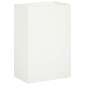 vidaXL Puutarha ruukku valkoinen 50 x 40 x 75 cm Kylm&auml;valssattu ter&auml;s