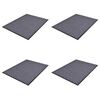 vidaXL PVC Ovimatot 4 kpl harmaa 90x60 cm