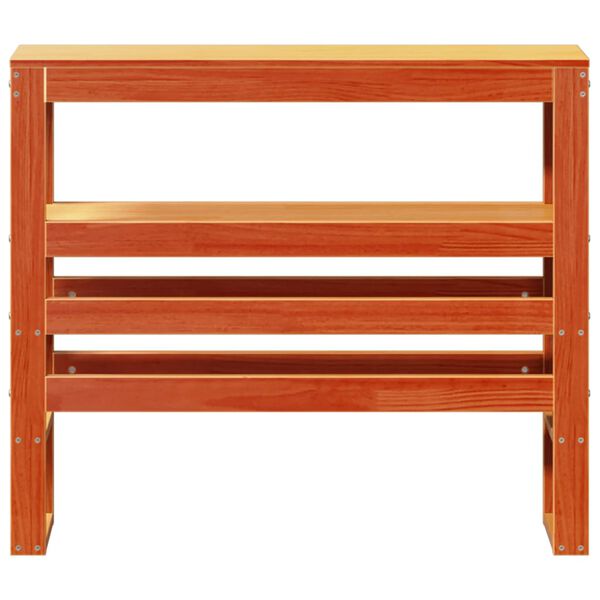 vidaXL S&auml;ngynp&auml;&auml;ty hyllyill&auml; vahanruskea 90 cm t&auml;ysi m&auml;nty