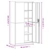 vidaXL Arkistokaappi antrasiitti ja valkoinen 90x40x180 cm ter&auml;s