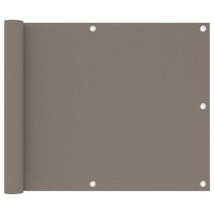 vidaXL Parvekkeen suoja harmaanruskea 75x300 cm Oxford kangas