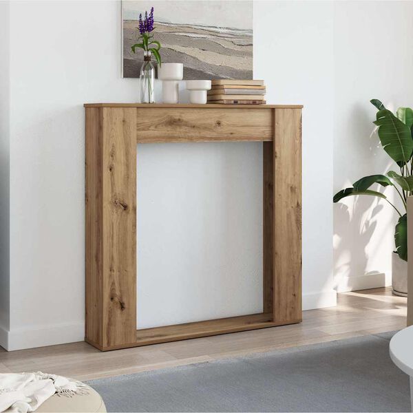 vidaXL Takan ympärys artesaani tammi 100x20x100 cm tekninen puu