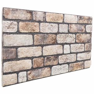 vidaXL Sein&auml;paneelit 10 kpl 100 x 50 cm Vaaleanruskea EPS vaahtomuovi