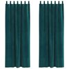 vidaXL Pimennysverhot 2 pcs Tummanvihre&auml; 140 x 225 cm Sametti
