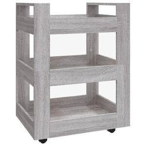vidaXL Keitti&ouml;vaunu harmaa Sonoma 60x45x80 cm tekninen puu