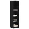 vidaXL Vaatekaappi hyllyll&auml; Musta tammi. 50 x 50 x 200 cm Tekninen puu