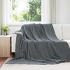 vidaXL Heittop&auml;&auml;llys 6 pcs Tumma harmaa 220 x 240 cm Fleese