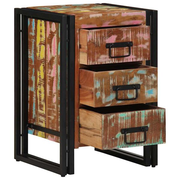 vidaXL Y&ouml;p&ouml;yt&auml;kaappi 40 x 40 x 59 cm Kierr&auml;tetty massiivinen puu