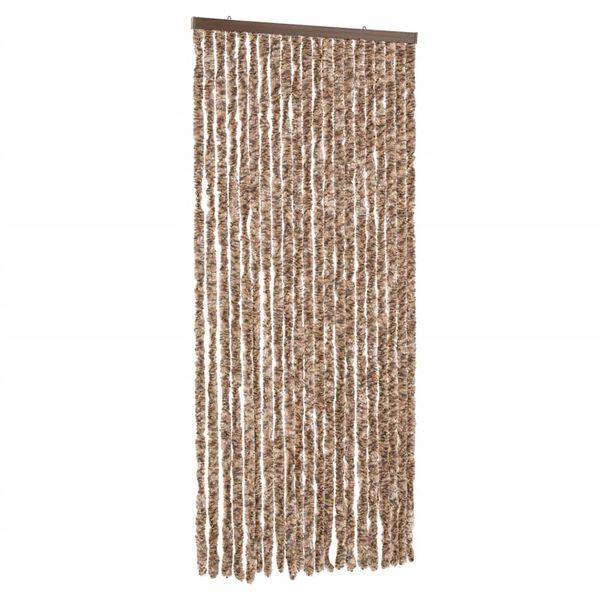 vidaXL Hy&ouml;nteisverho beige ja tummanruskea 90x220 cm chenille