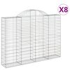 vidaXL Kaarevat kivikorit 8 kpl 200x30x140/160 cm galvanoitu rauta